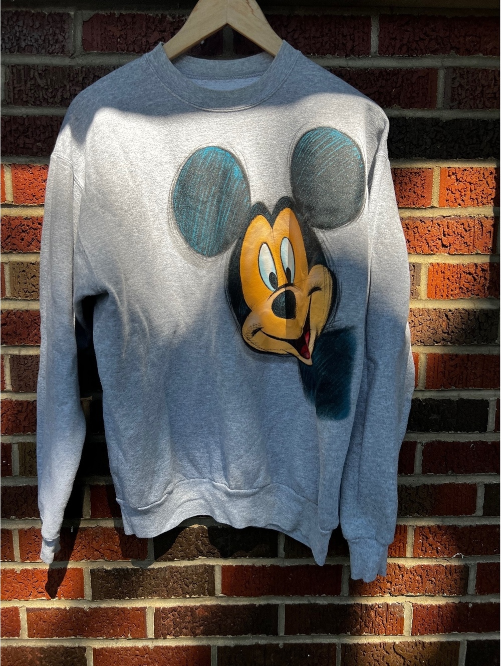 Disneyland Parks Gray and Black Mickey Mouse Pullover Sweatshirt